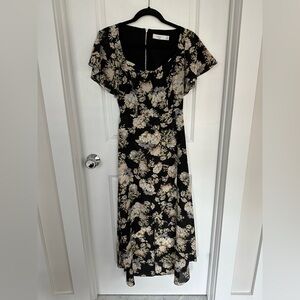 Ali & Jay Black Floral High Low Dress size XS